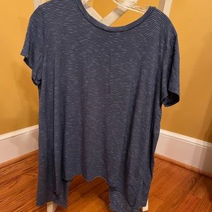 Open Back Blue Top